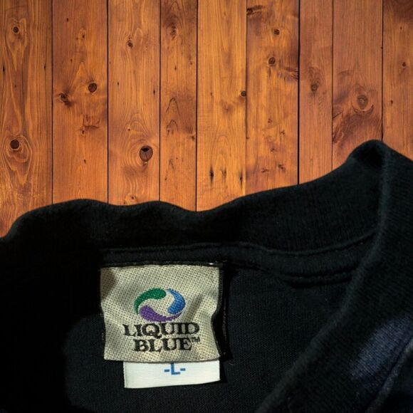 Y2K Liquid Blue FTW Shut Up And Ride Skull Rider Motorcycle Biker Grunge… - Picture 3 of 5
